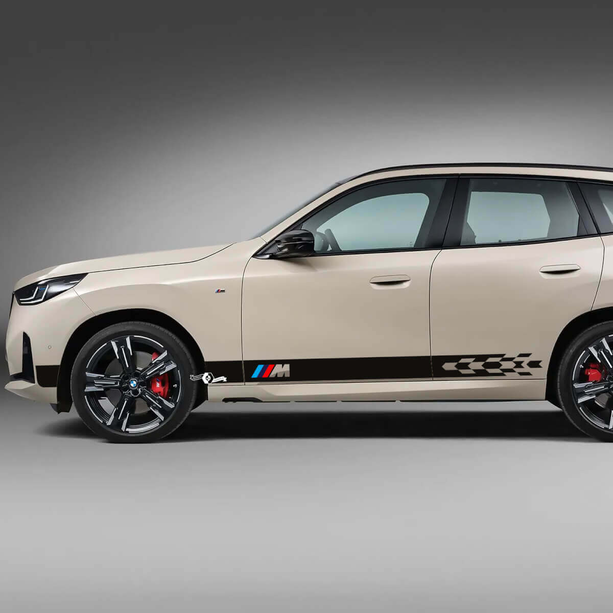 Karierte M-Style Streifen Seiten-Vinyl-Aufkleber-Kit für BMW X3