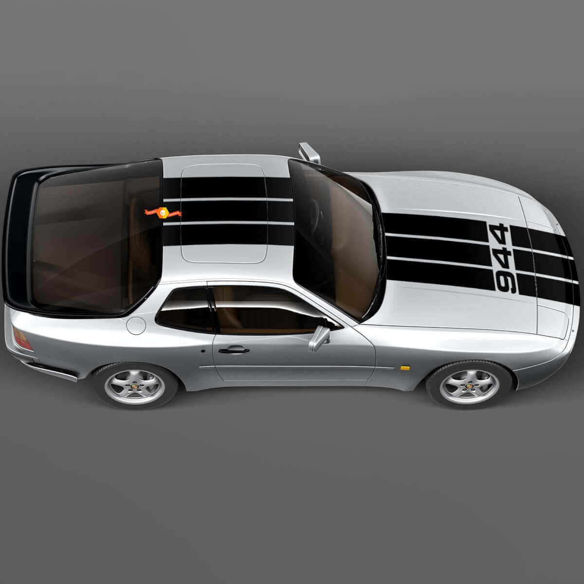 Porsche 944 Turbo Drei Streifen Hood Roof Kit - Individuelle Vinyl-Aufklebergrafiken
