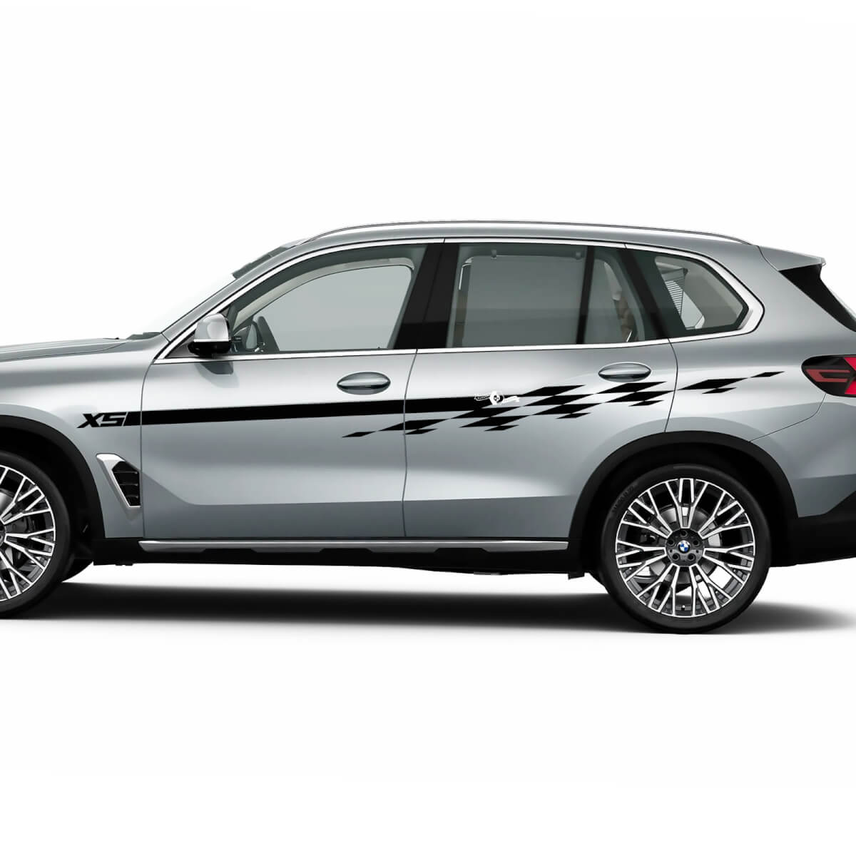 Accent Racing Aufkleber-Set mit karierten Streifen für BMW X5 G05
