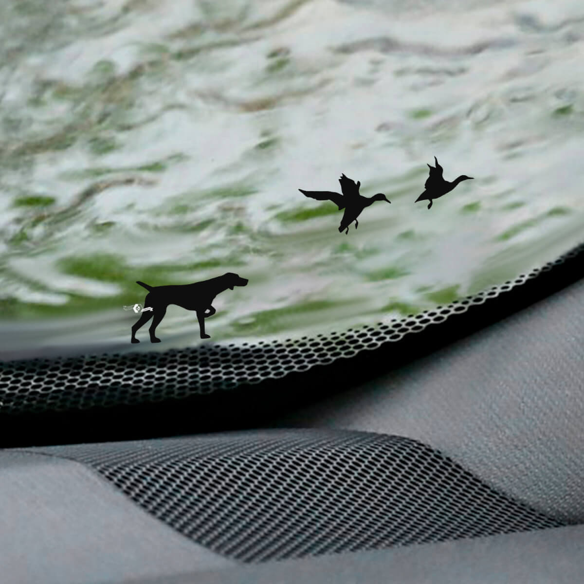 Hunting Dog und Enten Windschutzscheiben-Eck-Osterei Vinyl-Aufkleber