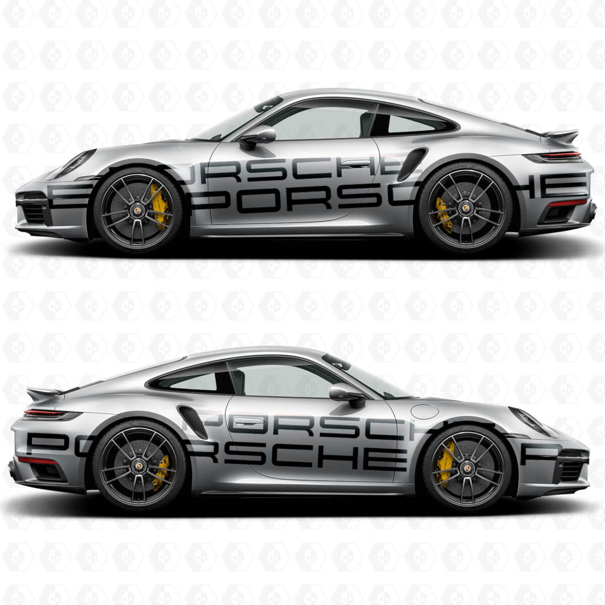 Seitlicher Porsche 911 Carrera Cup Race Seitenlogo-Aufkleber
