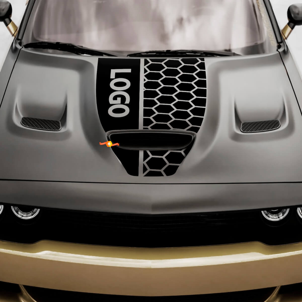 Motorhaube Dodge Hemi Challenger oder Charger Hemi Vinyl Racing Aufkleber Sticker
