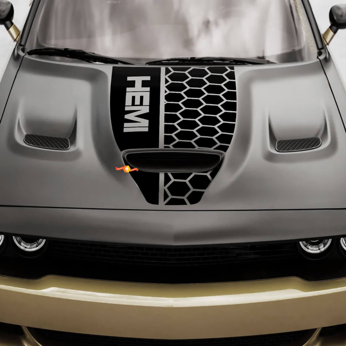 Vinyl-Racing-Aufkleber für Motorhaube, Dodge Hemi Challenger oder Charger Hemi
