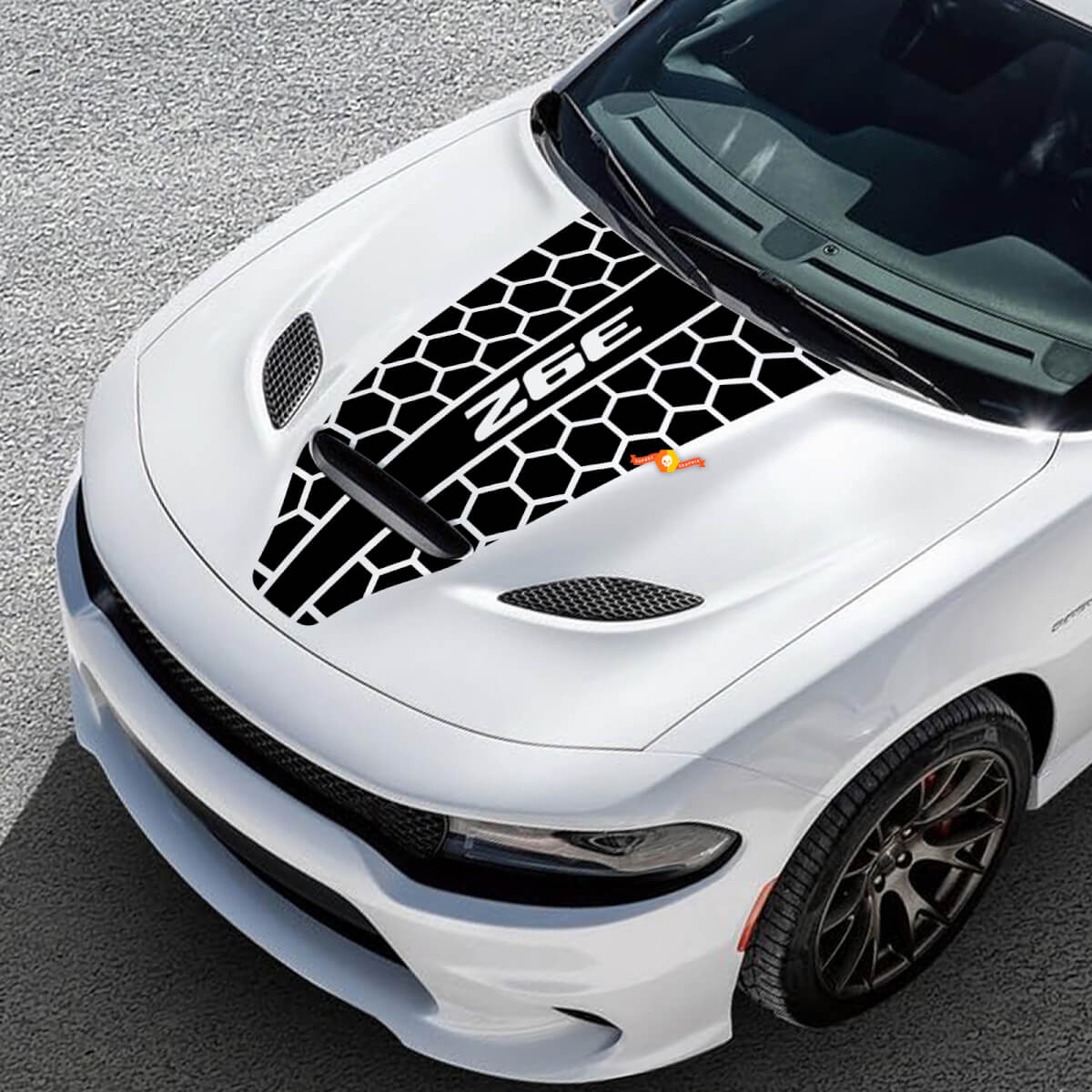 Hood Dodge 392 Honeycomb Challenger oder Charger Hemi Vinyl Racing Aufkleber Aufkleber
