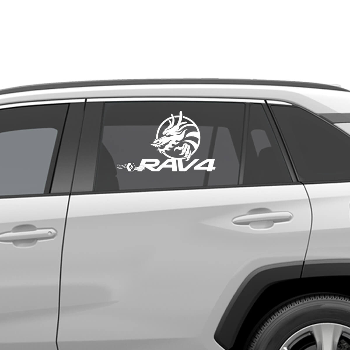 Seitenfenster Rav4 Dragon Graphic Vinyl Aufkleber Grafikaufkleber passend für Toyota RAV4

