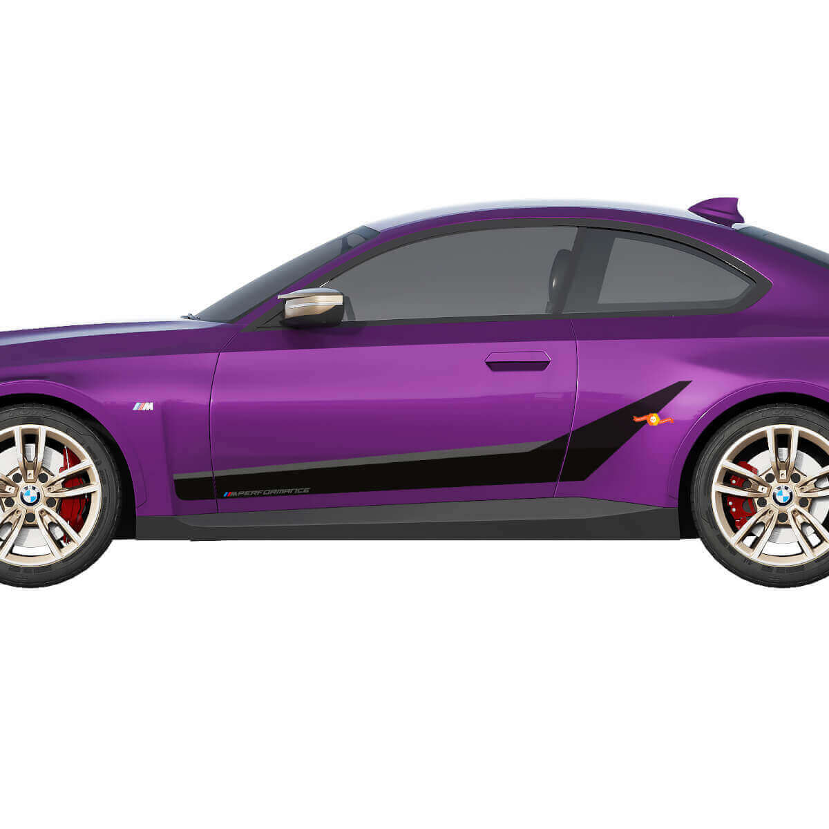 BMW M240 G42 Seiten-M-Performance-Streifen-Aufkleber aus Vinyl

