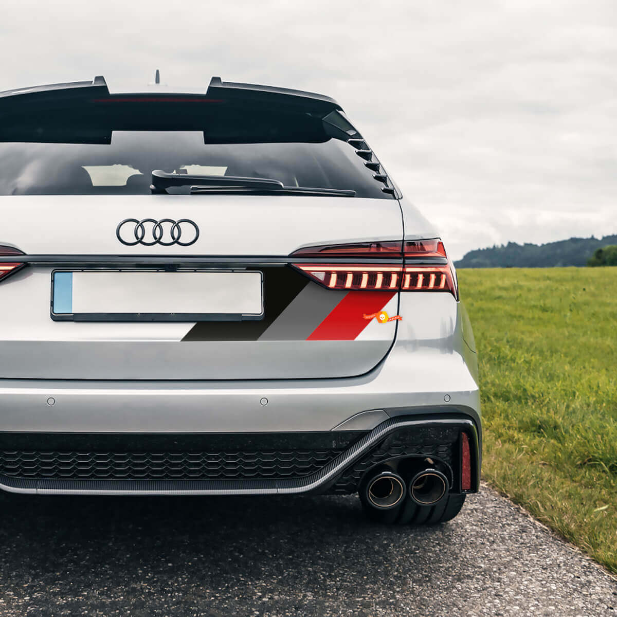 Motorsport-Stil hintere Seitenstreifen Vinylaufkleber für Audi RS Modelle