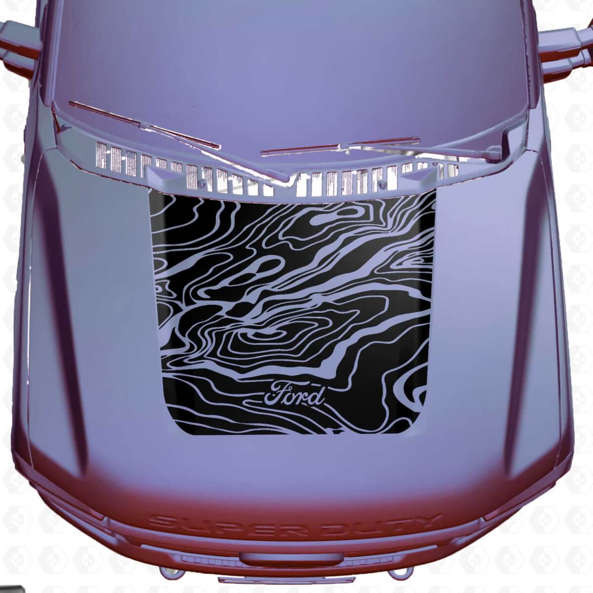 Hood Ford F250 Super Duty Topographic Map Topo Decals Sticker Graphics VinylVehicle Parts & Accessories, Car Tuning & Styling, Body & Exterior Styling!
