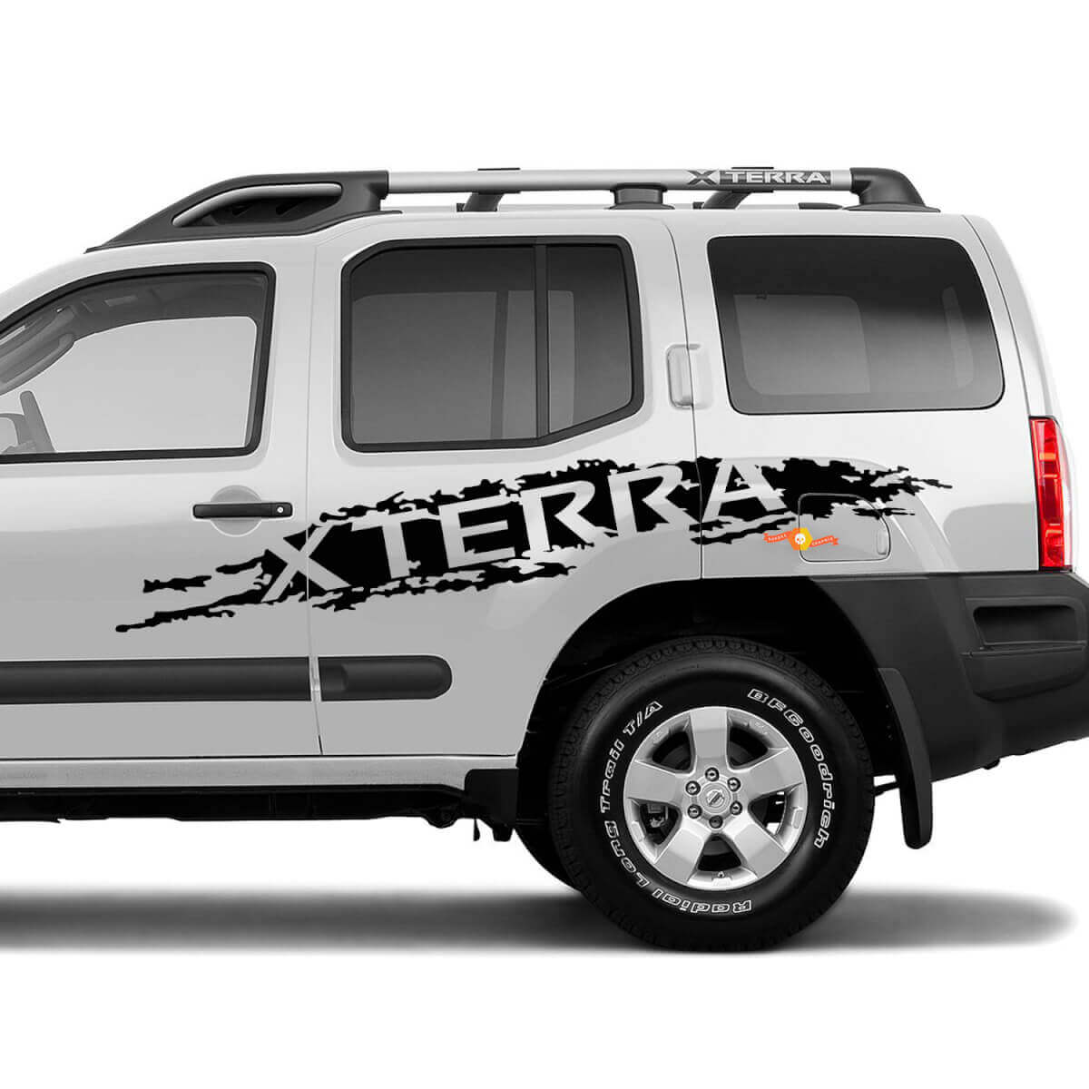 Bed Side Splash Grunge Distressed Nissan Xterra Graphics Vinyl-Aufkleber
