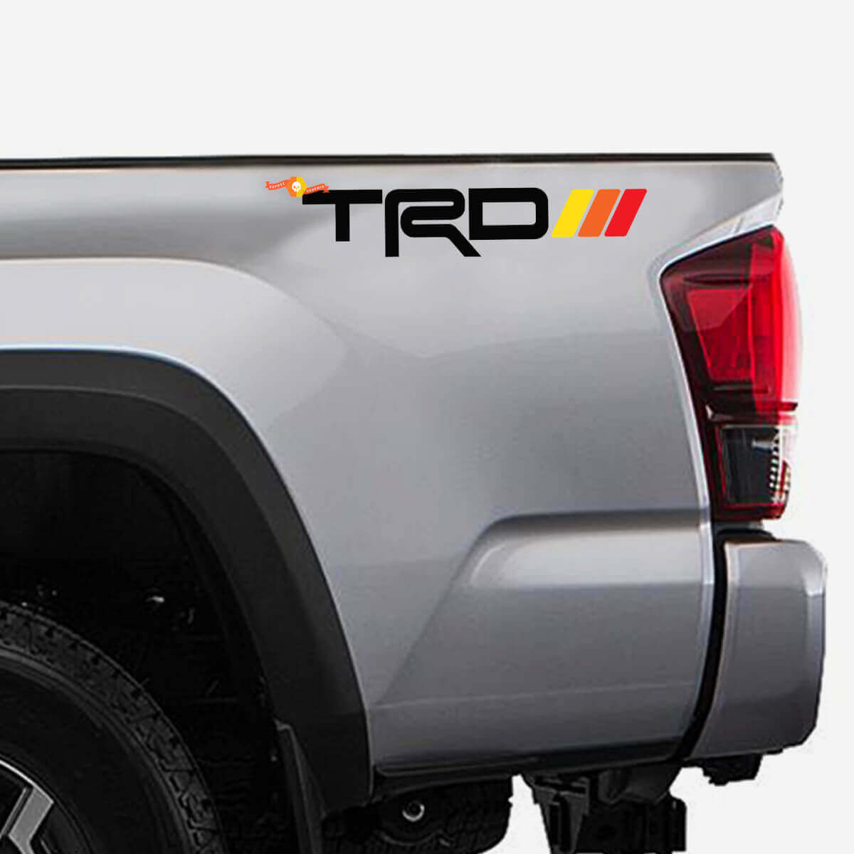 TRD mit Retro-Stil Seitliche Bettstreifen Vinyl-Aufkleber-Set für Toyota