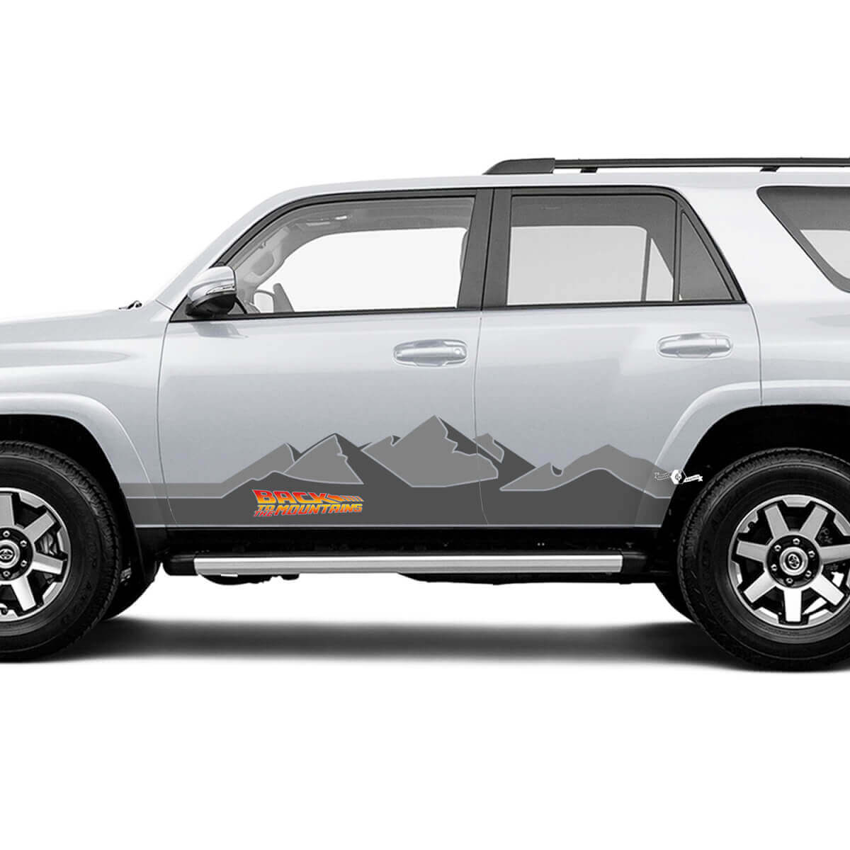 Zurück zu den Bergen Seiten Vinyl Aufkleber Set für Toyota 4Runner