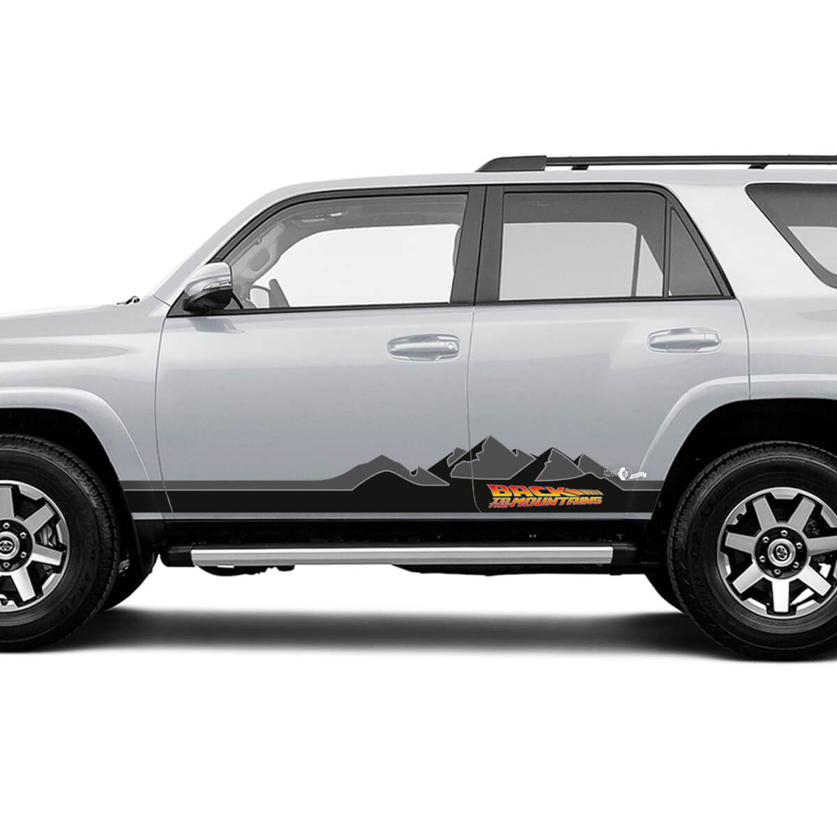 Back To The Mountains Seitentür Rocker Panel Vinyl Aufkleber Aufkleber für Toyota Trucks 2
