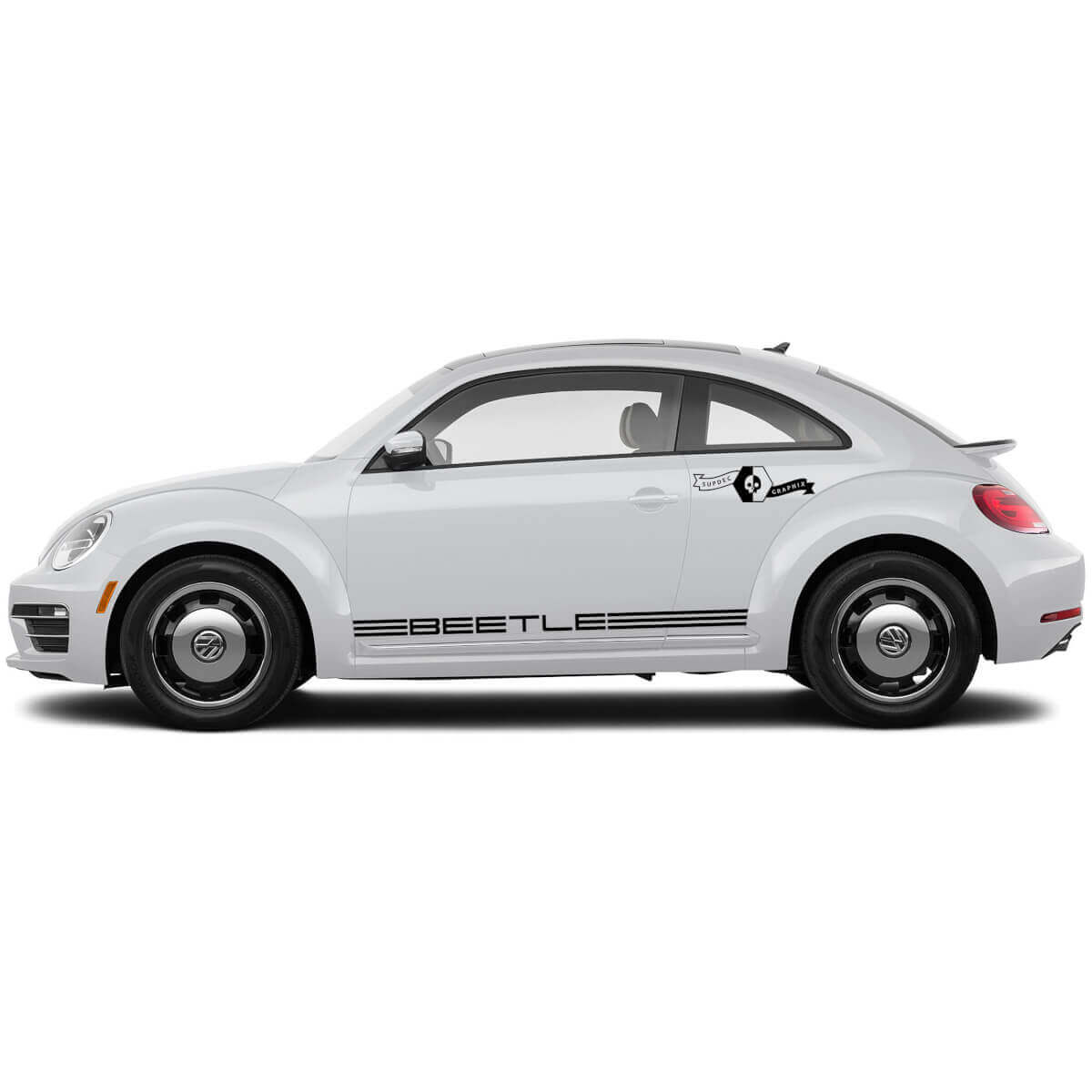 Volkswagen Beetle Seitentüren Rocker Panel Vinyl Streifen Aufkleber Aufkleber 8

