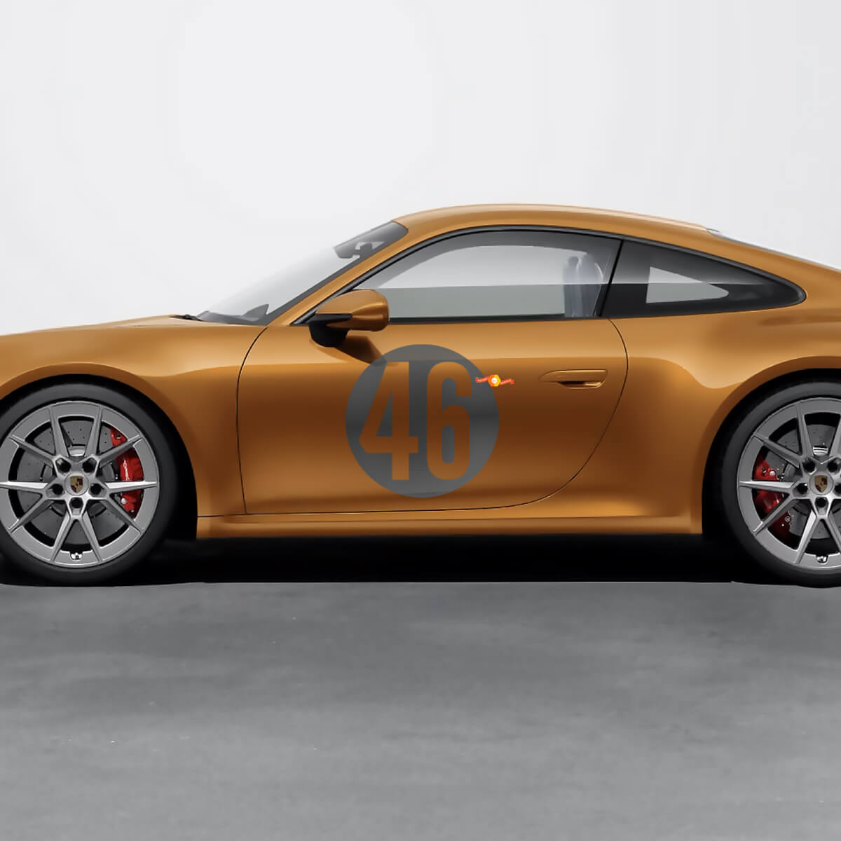 Porsche 992 911 Carrera 4 GTS 911 Le Mans Centenaire Edition Nummernaufkleber
