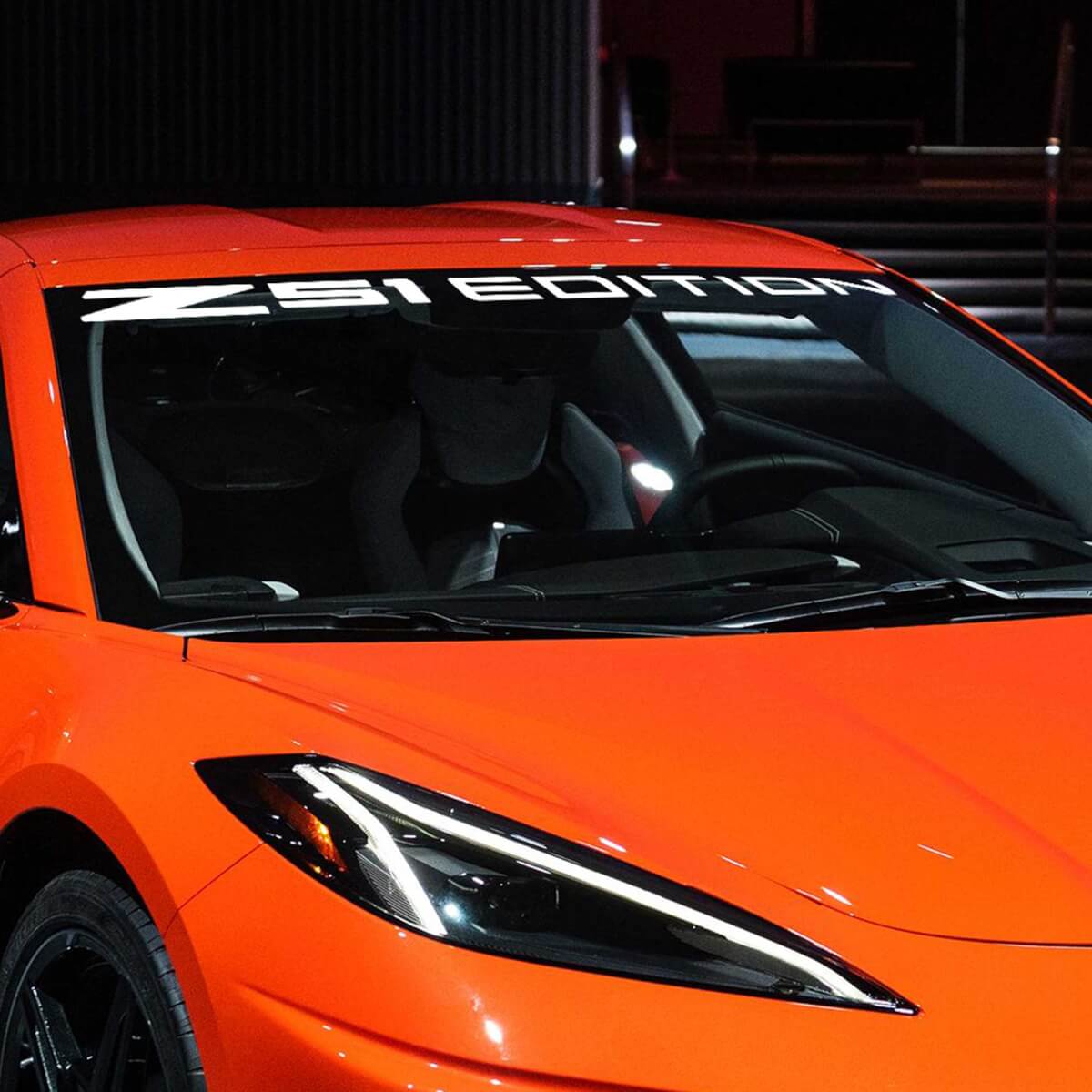 Windschutzscheiben-Aufkleber für Chevrolet Corvette C8 Z51, Vinyl-Aufkleber
