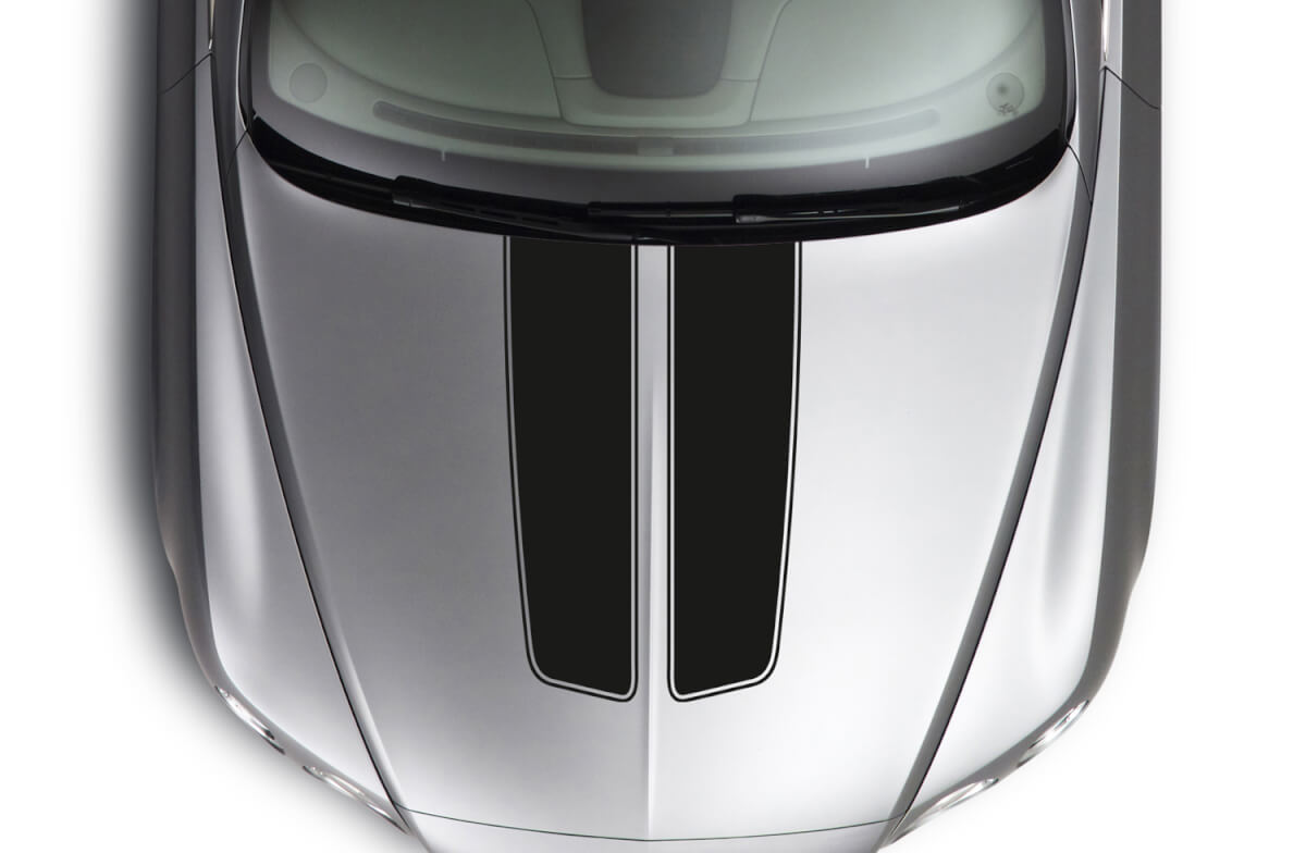 Zwei Paar Streifen Racing Race Rally Hot Rod Auto LKW Motorhaube Vinyl Aufkleber Aufkleber