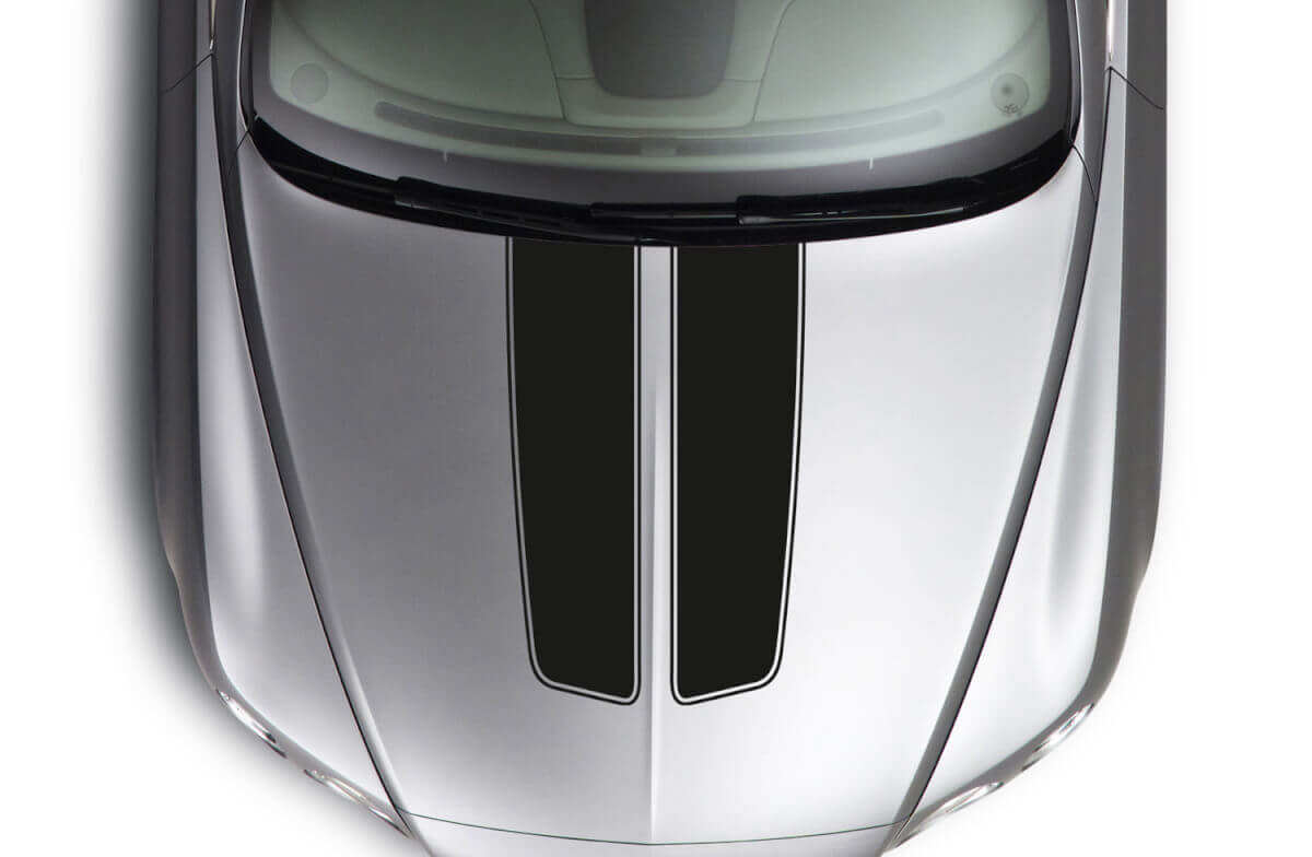 Zwei Paar Streifen Racing Race Rally Hot Rod Auto LKW Motorhaube Vinyl Aufkleber Aufkleber