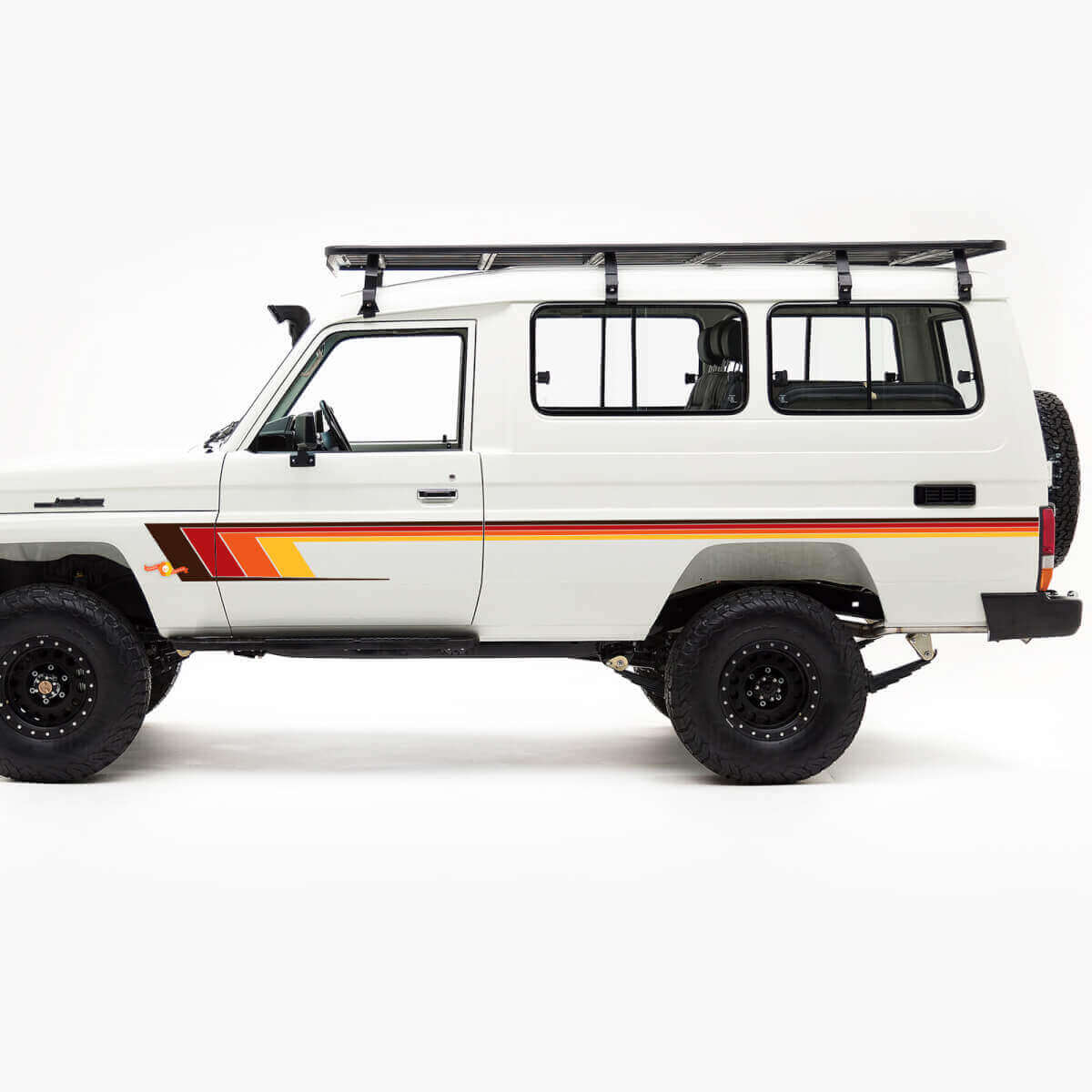 Retro Side Classic Stripes Decal Kit für Toyota Land Cruiser J75 Serie
