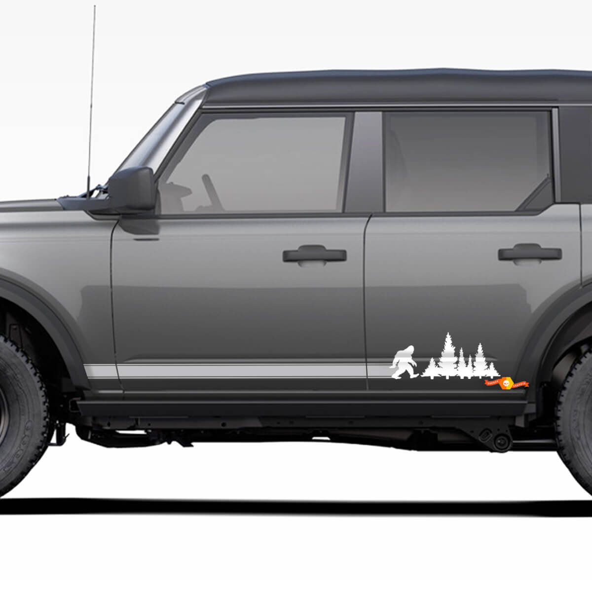 Paar Bigfoot Yeti Rocker Panel Seitenaufkleber für Ford Bronco
