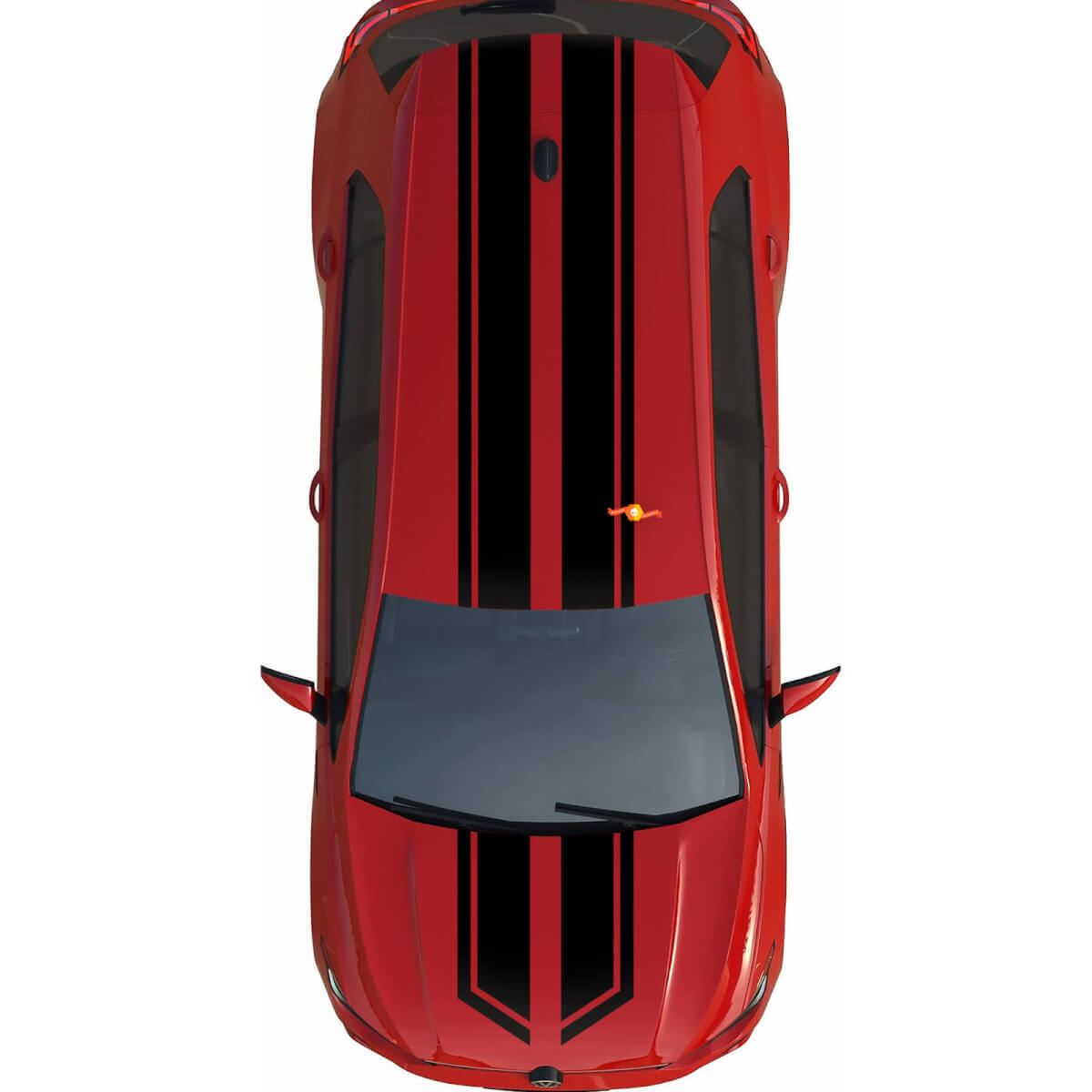 Vinyl-Aufkleber mit Doppelstreifen für Volkswagen Golf R 7 Mk7R Gti
