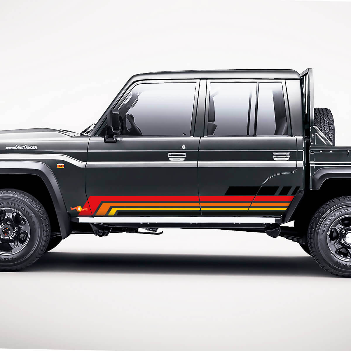 Universal Toyota Retro Side Classic Stripes Aufkleber-Set Aufkleber 2
