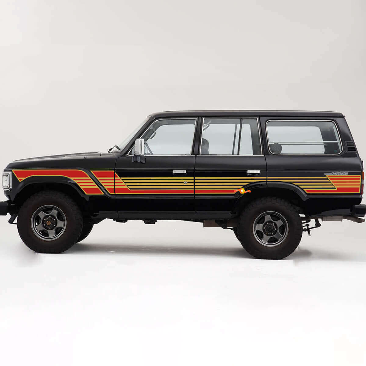 Retro-Streifen Seiten Vinyl-Aufkleber-Set für Toyota Land Cruiser FJ60 FJ62 1982-91