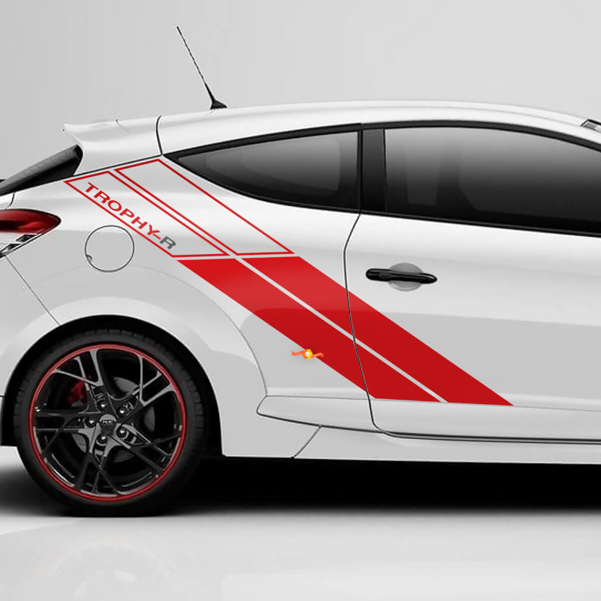 Hinten Seitenstreifen Renault Megane 3 RS Trophy R Vinyl Aufkleber Aufkleber
