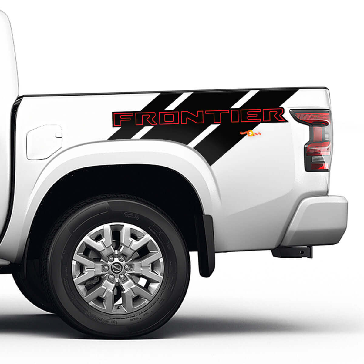 2X Nissan Frontier Pro-4X Bed Truck Car Vinyl beidseitige Aufkleber, Grafiken, 2 Farben
