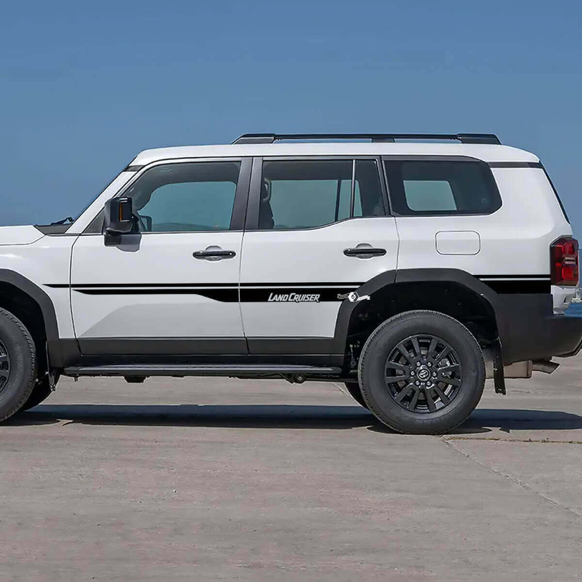 Branding Seitenstreifen Vinyl Aufkleber für Toyota Land Cruiser 2024