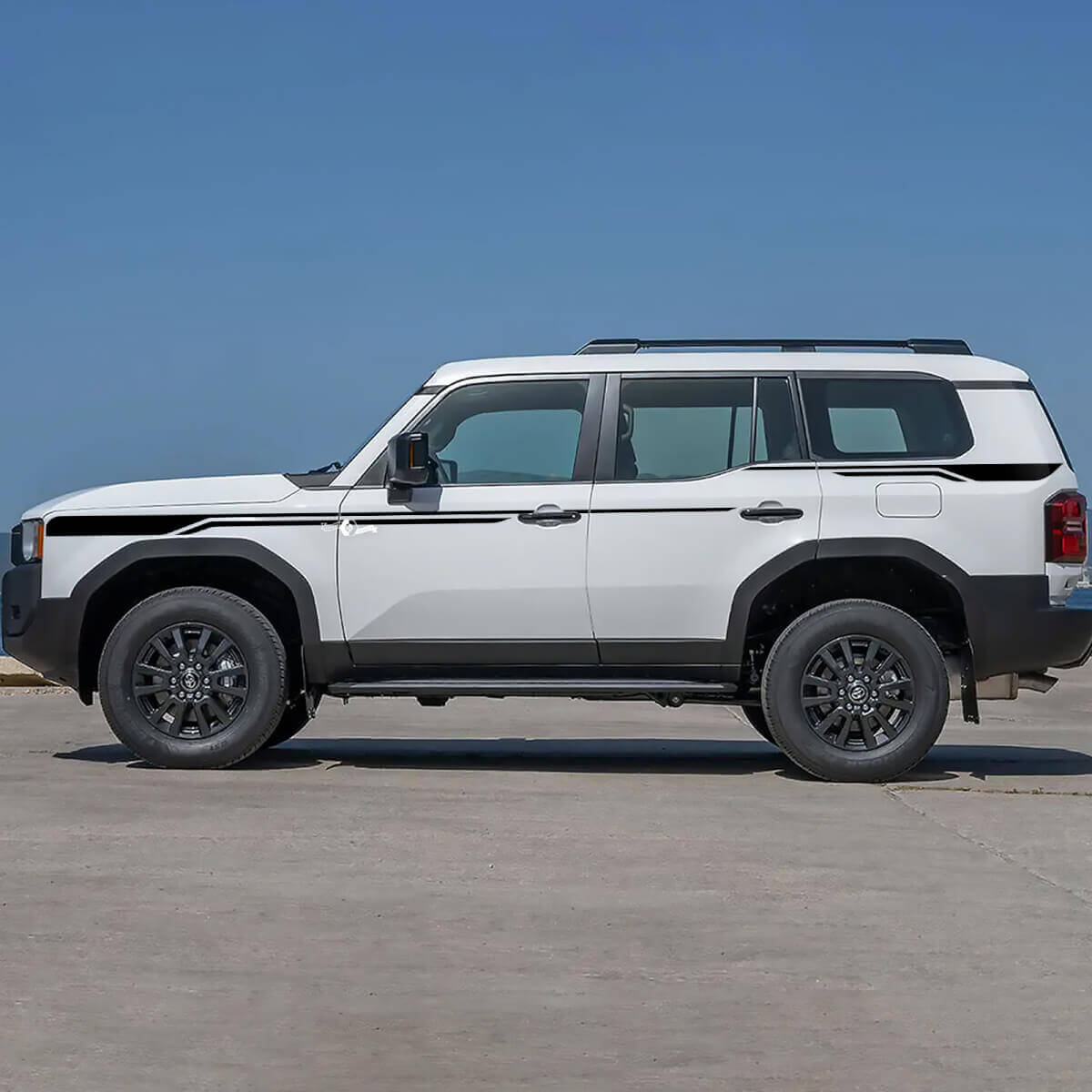 Toyota Land Cruiser Seitenstreifen-Aufkleber, Vinyl-Aufkleber, Grafik
