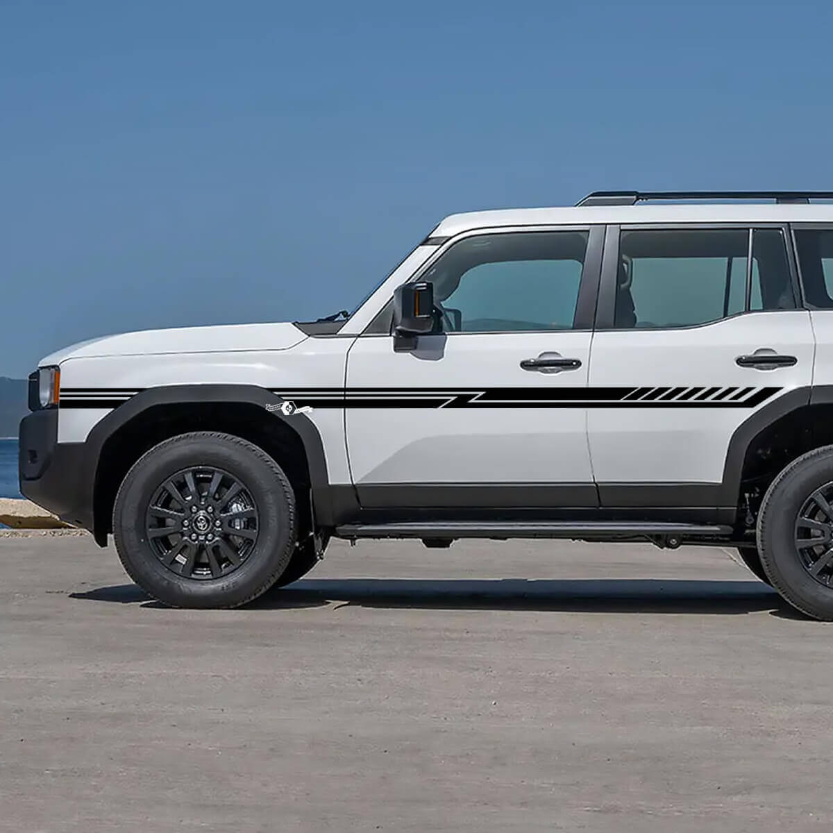 Toyota Land Cruiser Seitentüren Akzentstreifen Aufkleber Vinyl Sticker Grafik 3

