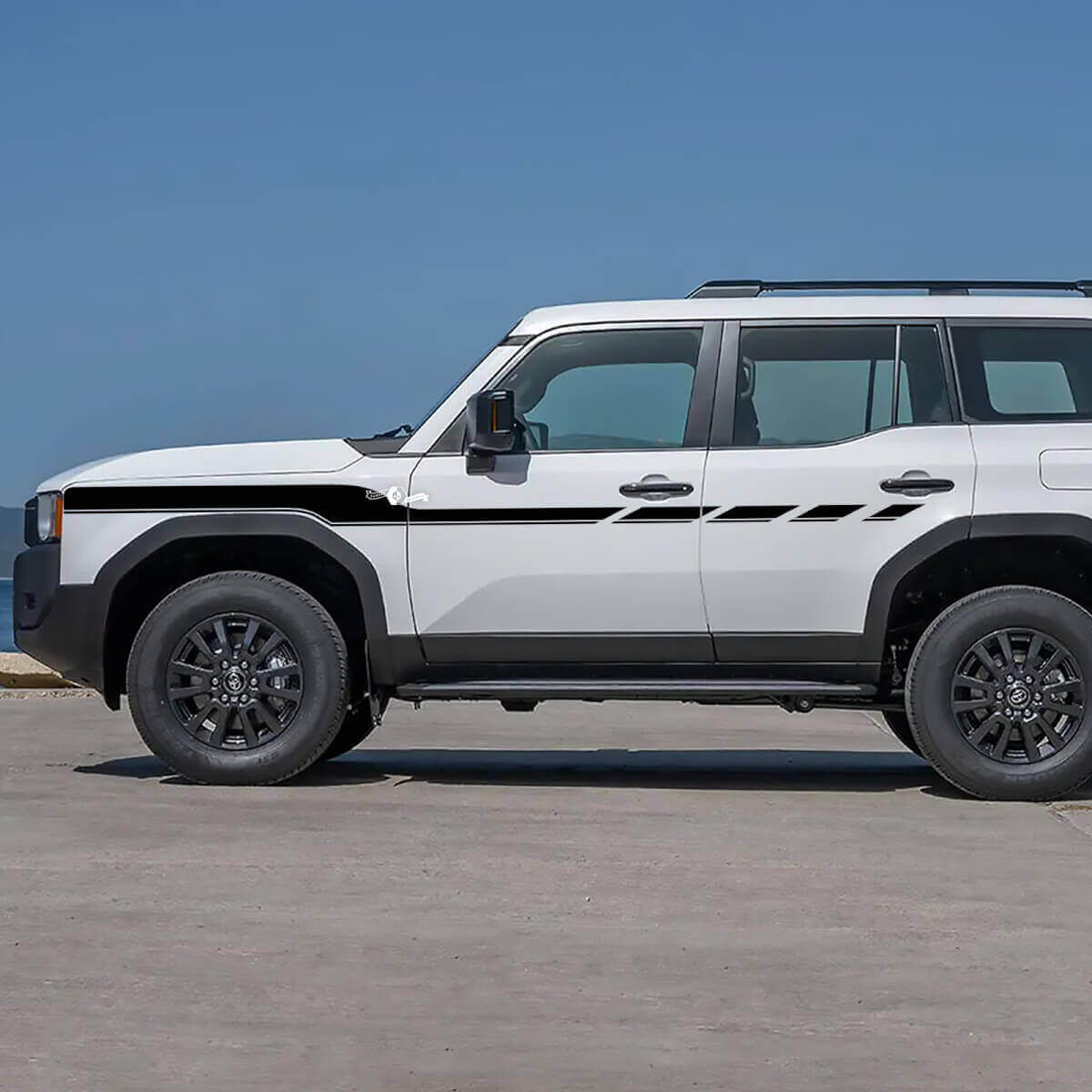 Seitentüren Akzent Karierte Streifen Aufkleber Vinyl Sticker Grafik für Toyota Land Cruiser