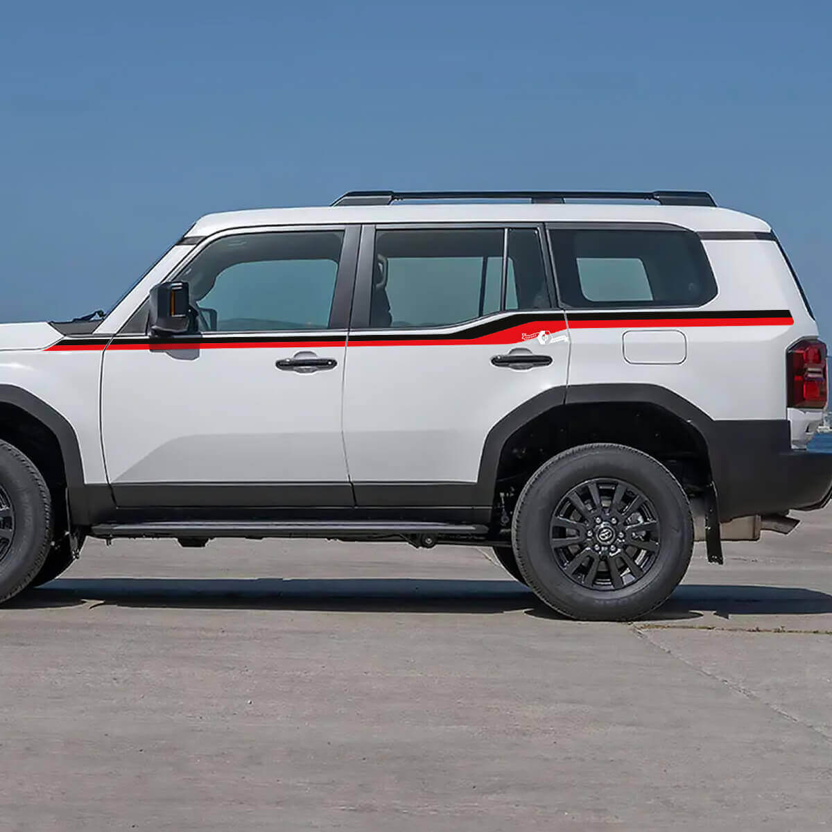 Toyota Land Cruiser Seitentüren Akzentstreifen Aufkleber Vinyl Sticker Grafik 2 Farben
