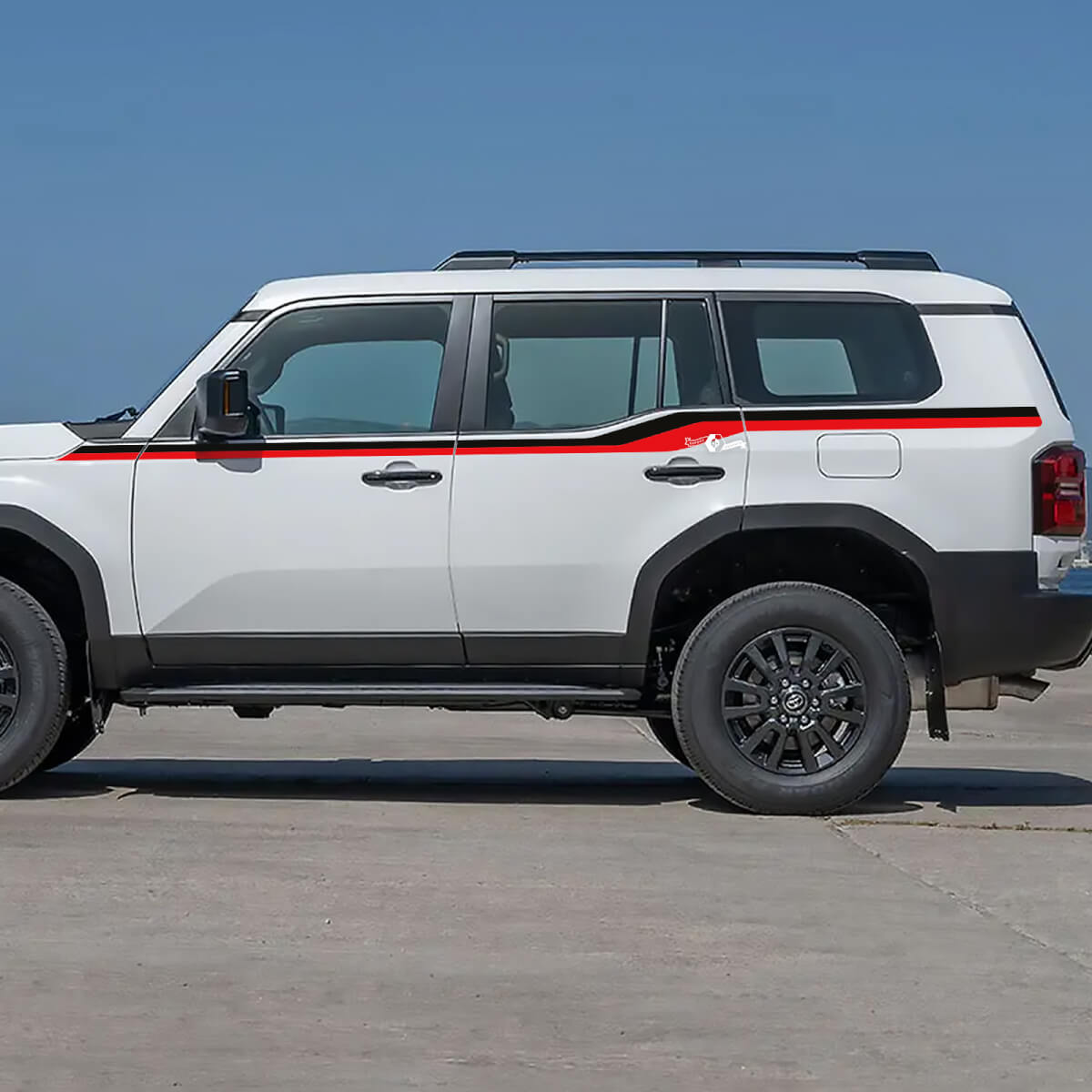 Toyota Land Cruiser Seitentüren Akzentstreifen Aufkleber Vinyl Aufkleber Grafik 2 Farben
