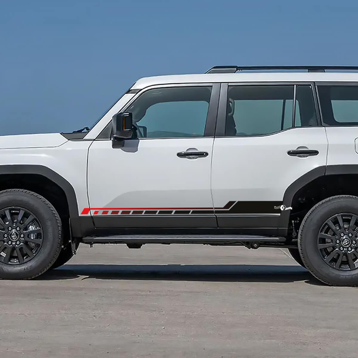 Toyota Land Cruiser Seitentüren Akzentstreifen Aufkleber Vinyl Aufkleber Grafik 2 Farben
