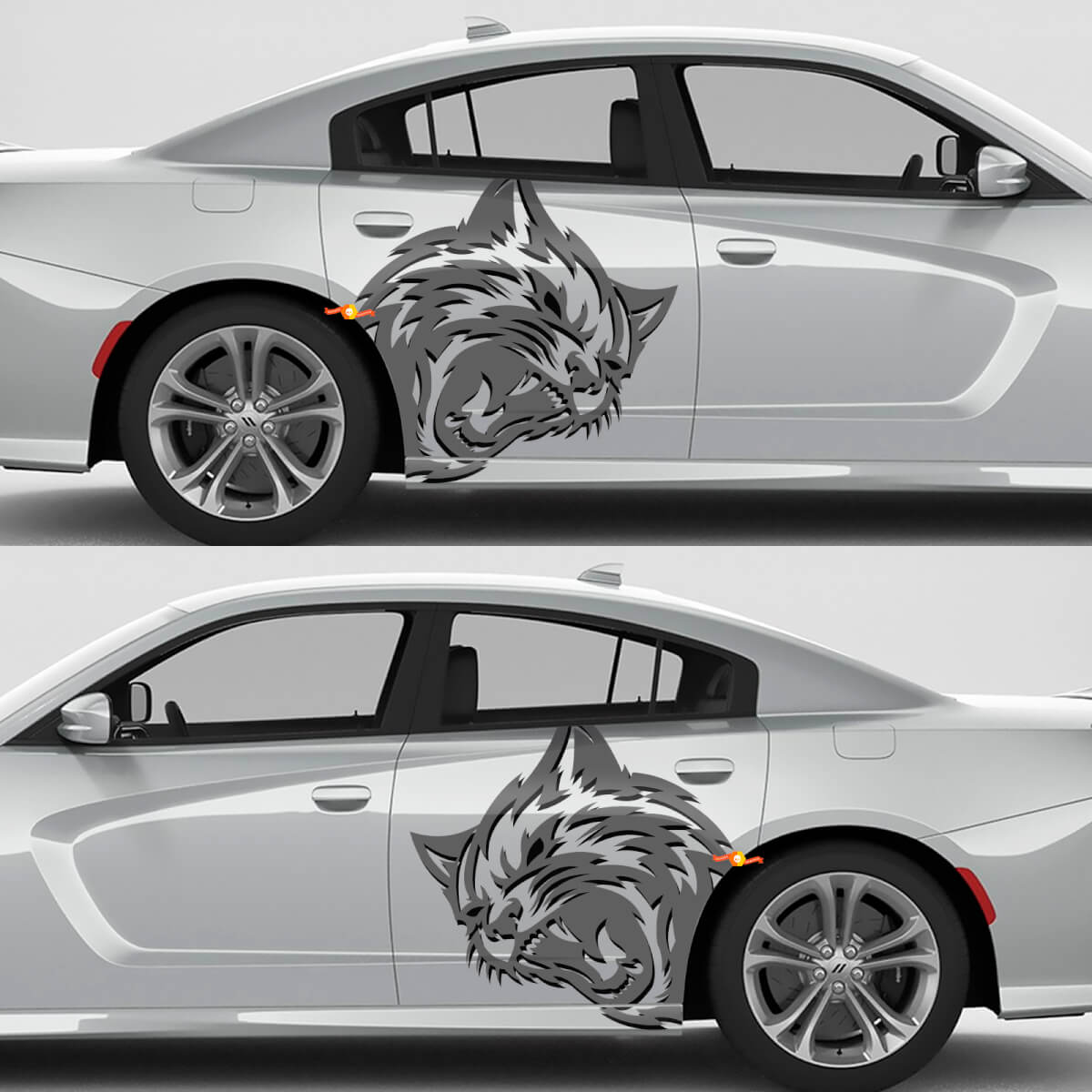 Wildcat Seiten-Vinylaufkleber-Set für Dodge Challenger oder Charger