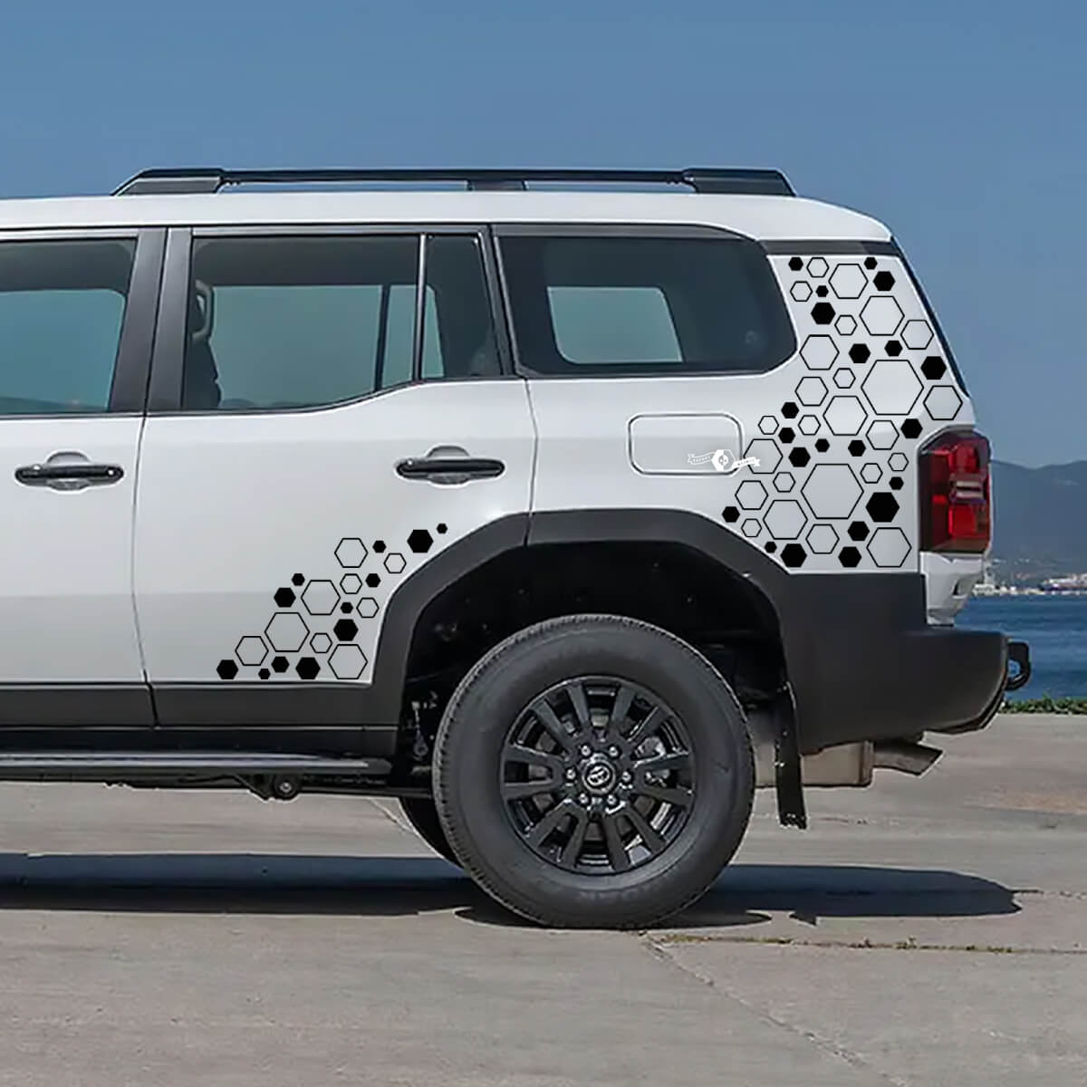 Toyota Land Cruiser Six-Knot Honeycomb Side Doors Rear Decals Vinyl Sticker Graphic
