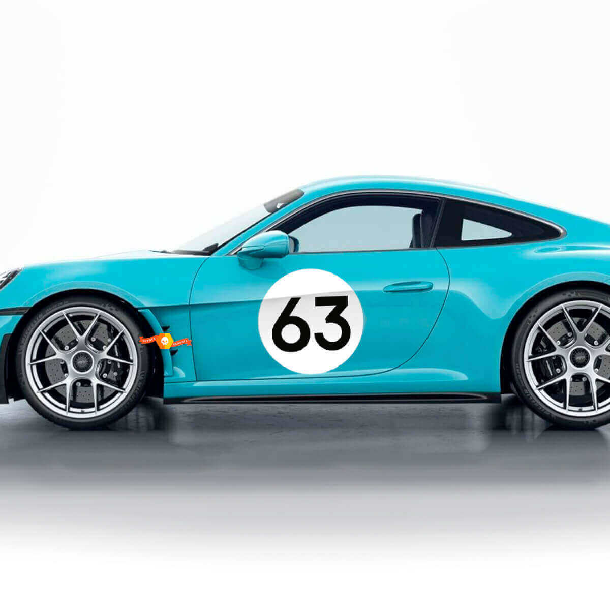 60-jähriges Jubiläumslogo Seitentüren S/T Style Kit Decal Aufkleber für Porsche 911 2023