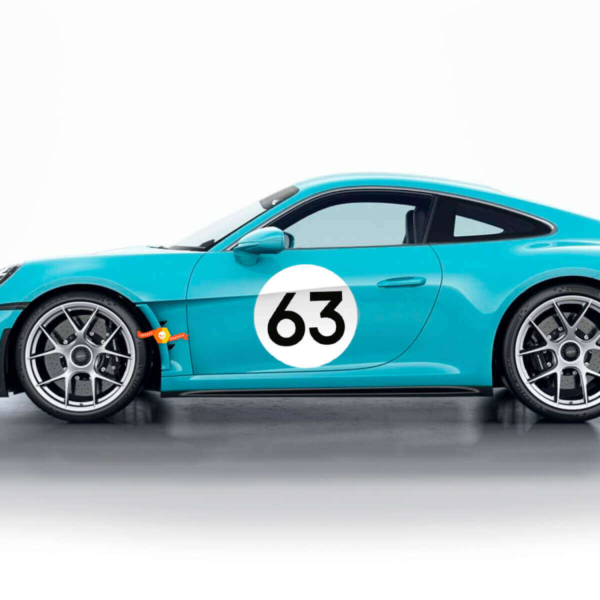 Porsche 911 2023 Seitentüren S/T Style Kit Aufkleber 60. Jubiläum 2
