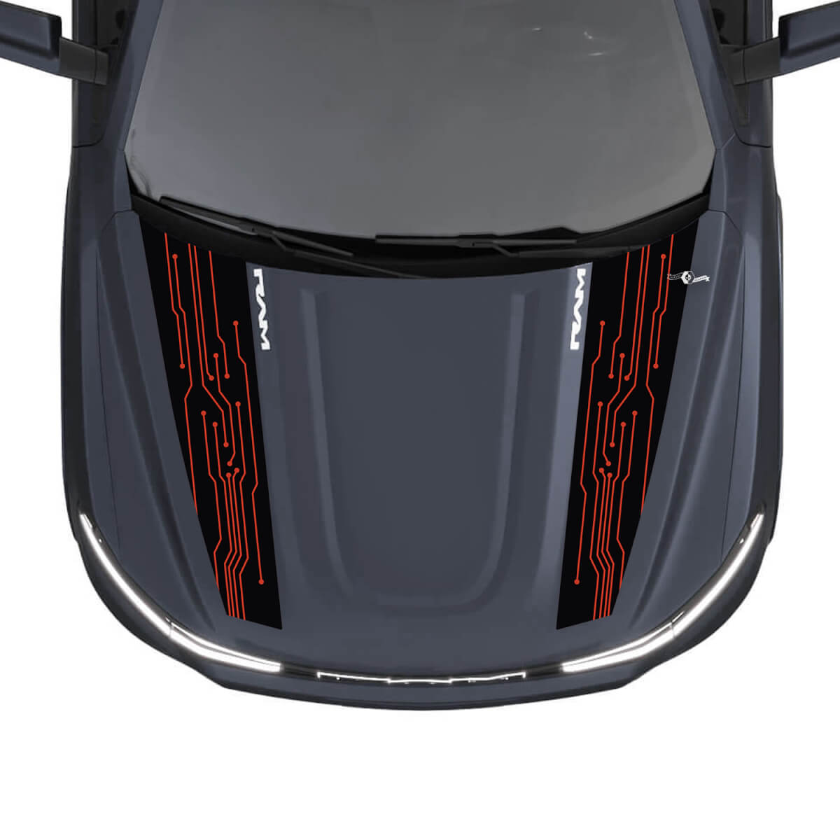 Seitentürstreifen für Dodge RAM 1500 REV Vinyl-Aufkleber, Aufkleber, Grafik 2
