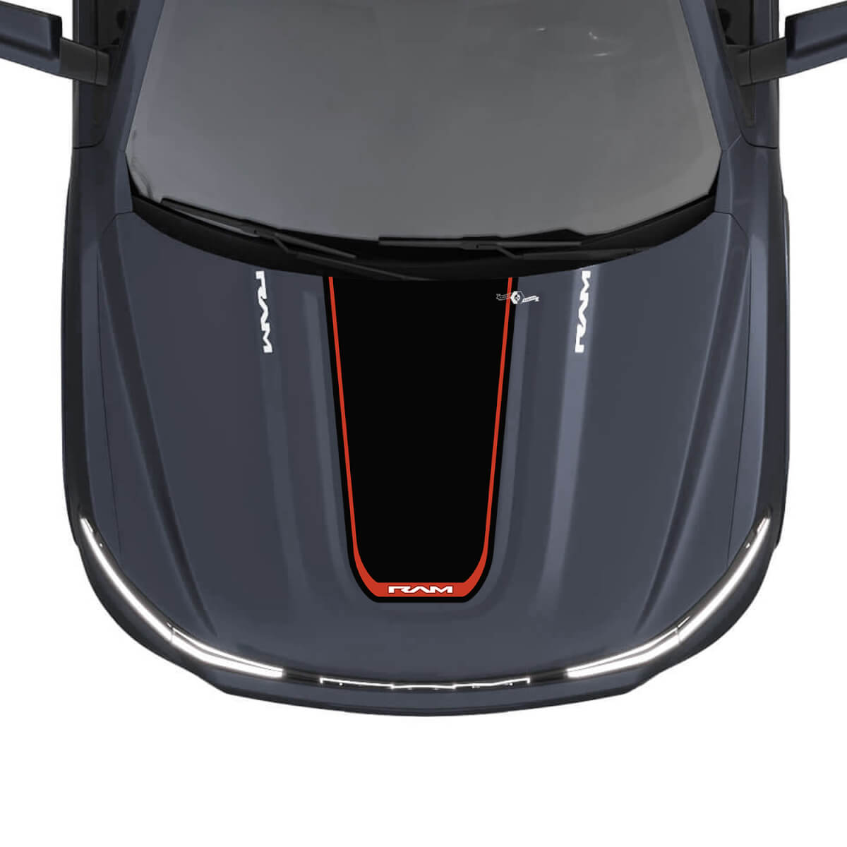 Hood RAM Stripes für Dodge RAM 1500 REV Vinyl Aufkleber Aufkleber Grafiken
