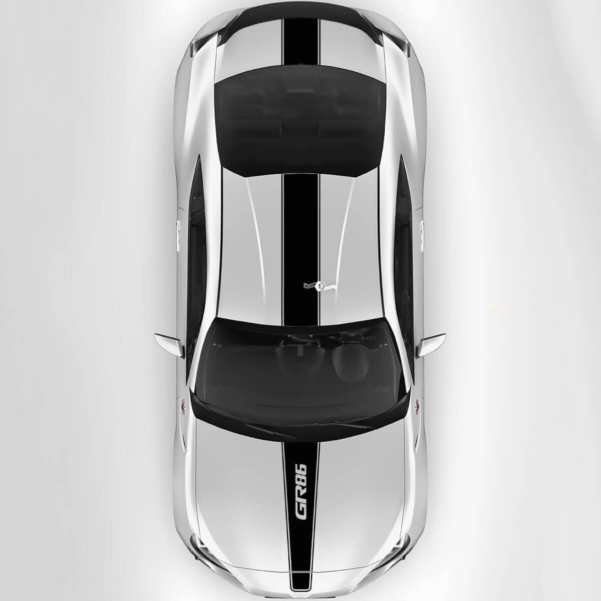 Toyota GR86 Motorhaube Dach Kofferraum Rennstreifen Grafikaufkleber Aufkleber 4
