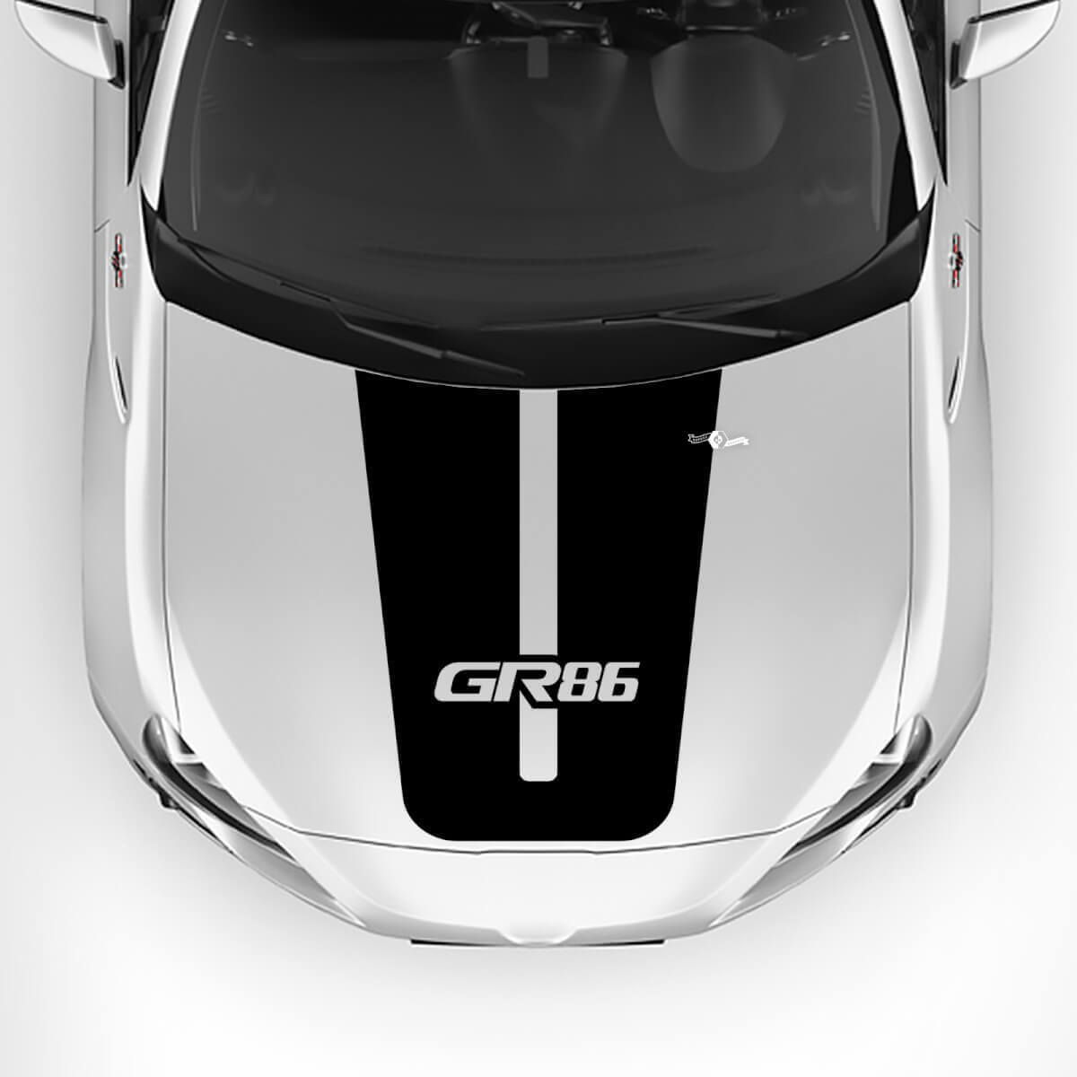 GR86 Logo Racing Style Motorhauben Vinylaufkleber für Toyota GR86