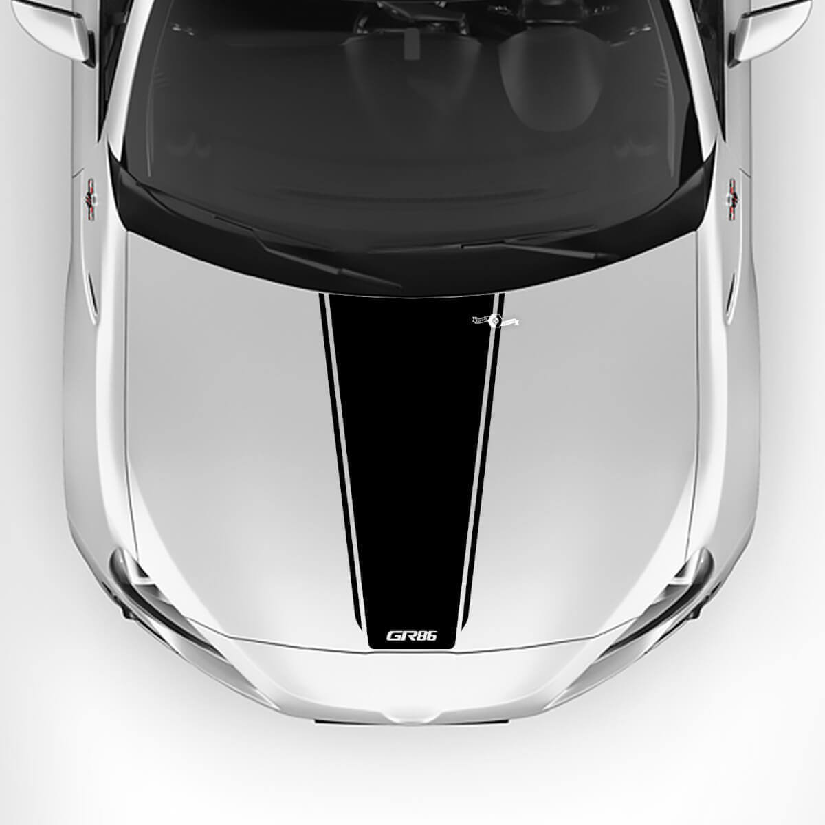 GR86 Logo Motorhauben Racing Streifen Grafikaufkleber Sticker 3 Stück für Toyota GR86