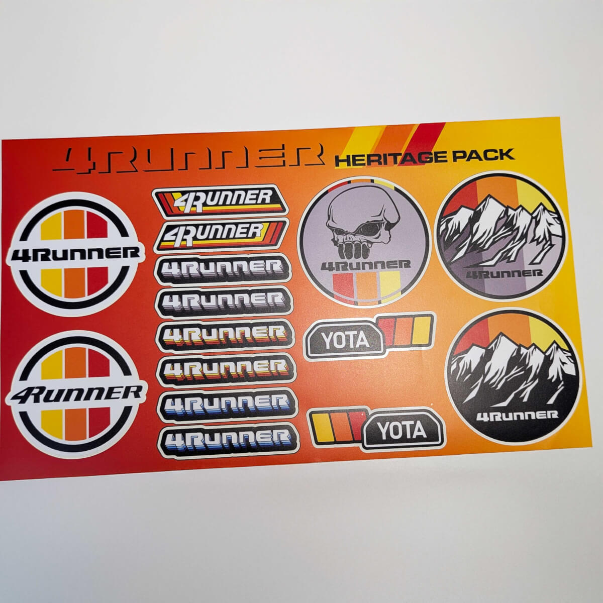 4runner Heritage Retro Vintage Old Style Sticker Pack Aufkleber Grafiken Rennstreifen für Toyota
