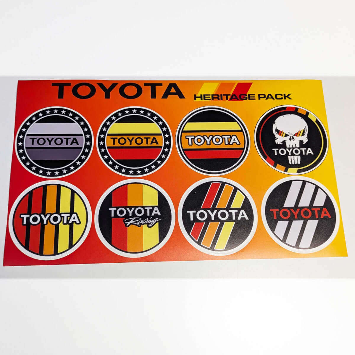 Toyota Heritage Retro Vintage Old Style Runde Aufkleber Set Decals Grafiken