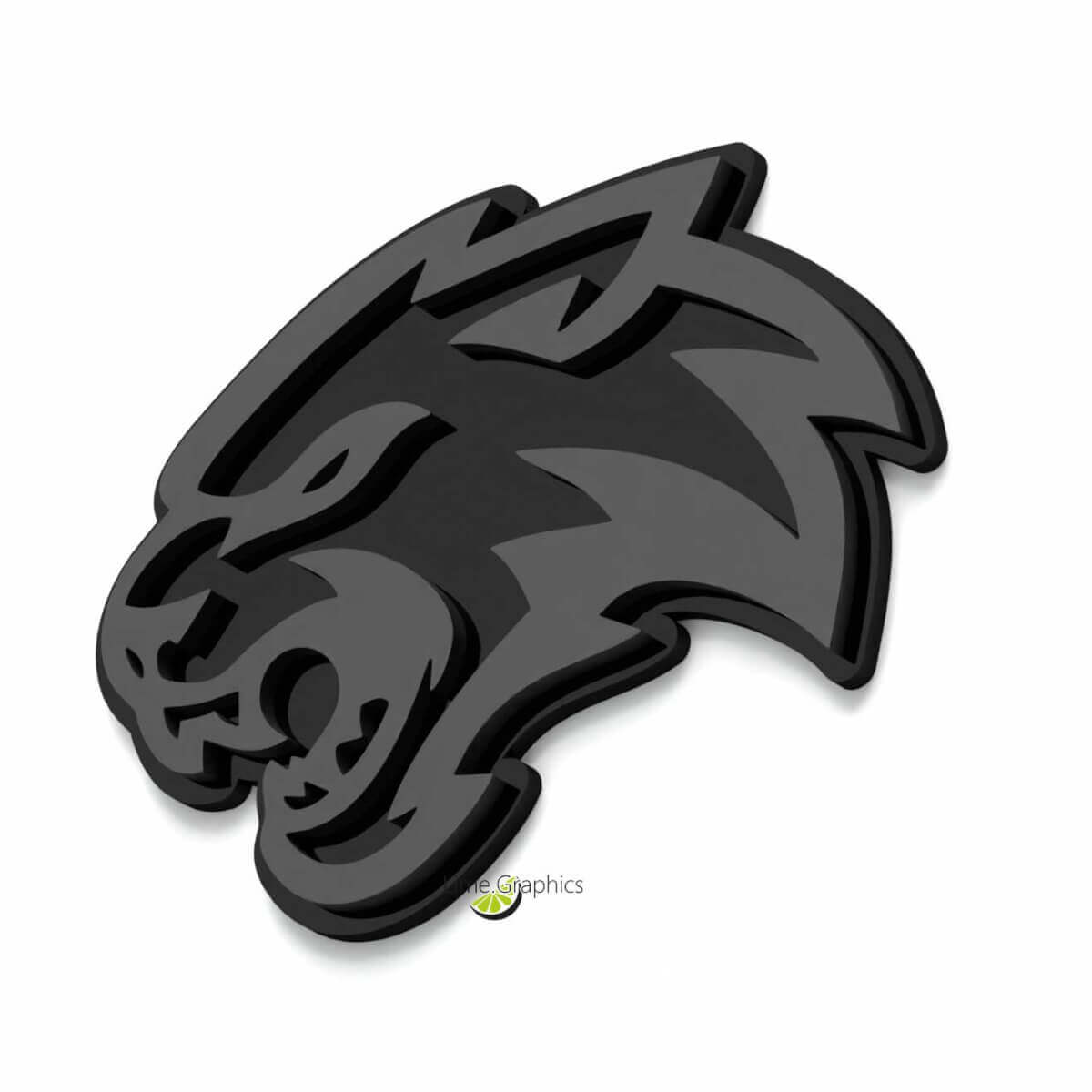 Individuelles 3D-Emblem WildCat Kotflügel-Embleme Heckklappen-Emblem Frontgrill-Emblem für Dodge wie Hellcat