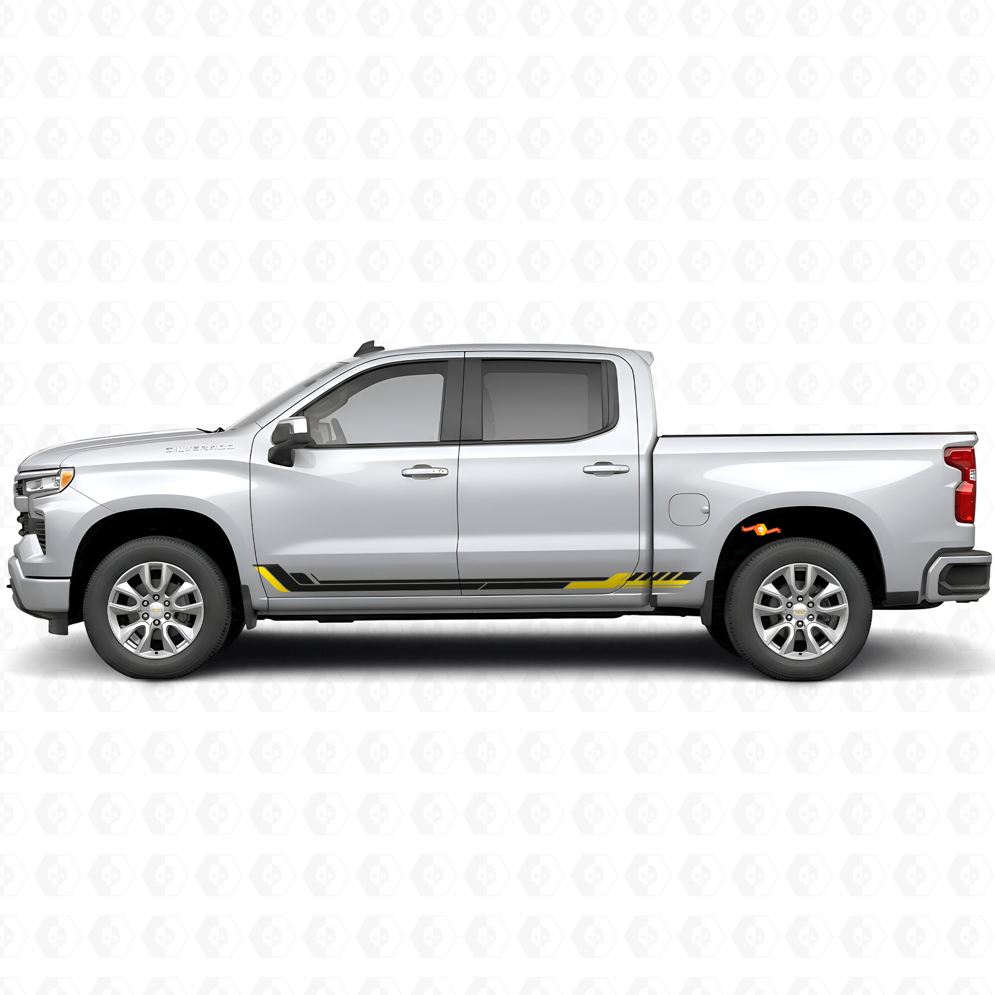 Racing Line Tür- und Schweller-Dekorfolienstreifen für Chevrolet Silverado 1500 T1XX 2019-2026