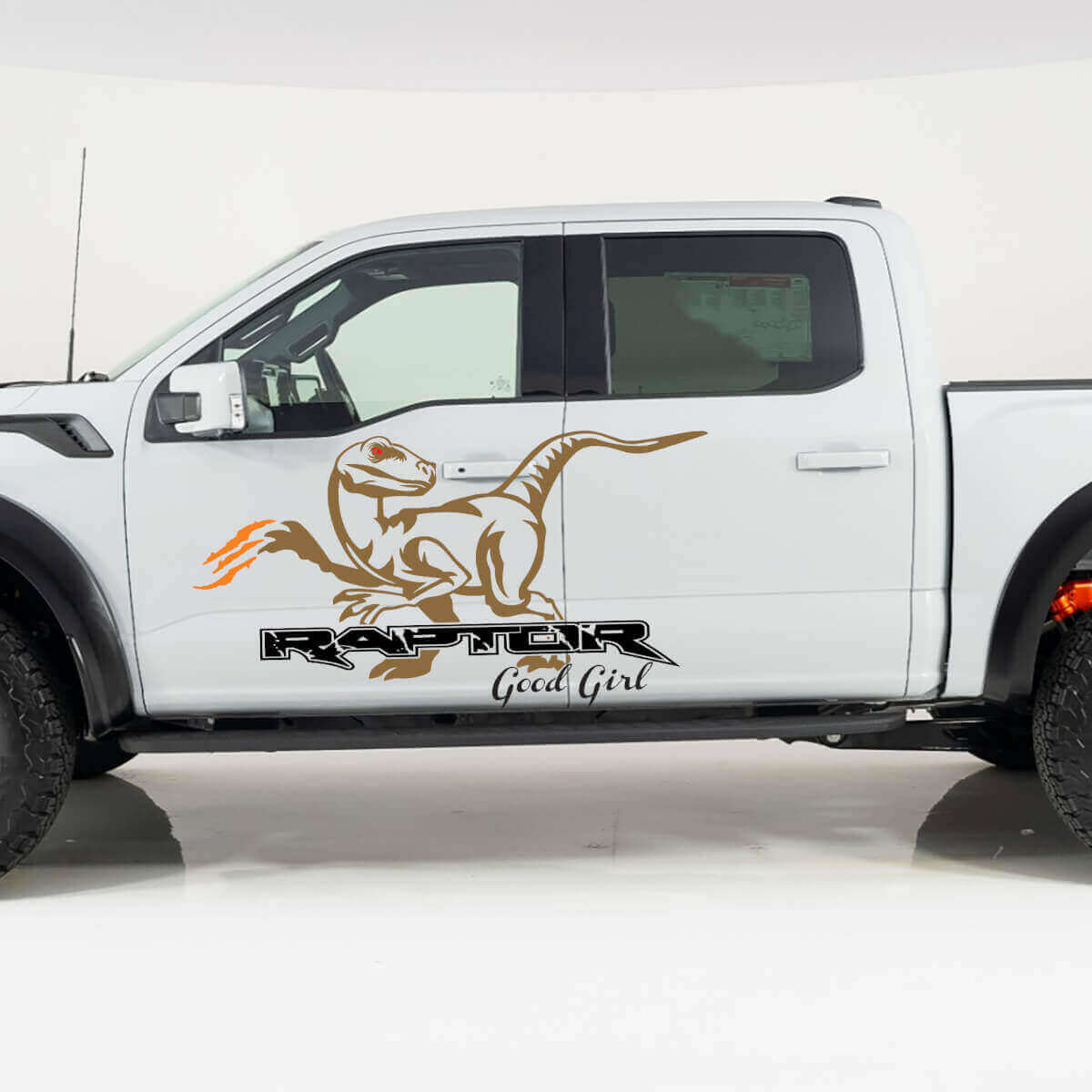 Good Girl Raptor Seiten-Tür Vinyl-Aufkleber Set für Musclecar Raptor
