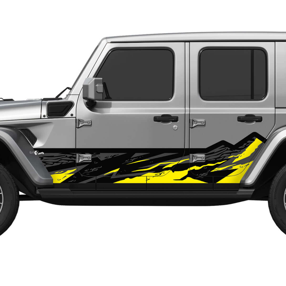 Camo Mountains Splash Wrap Seitentüren Vinyl-Aufkleber passend für Jeep Wrangler
